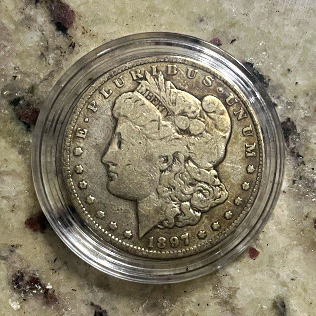 1897 Morgan Silver Dollar $1 0.900 Fine San Francisco Business Strike