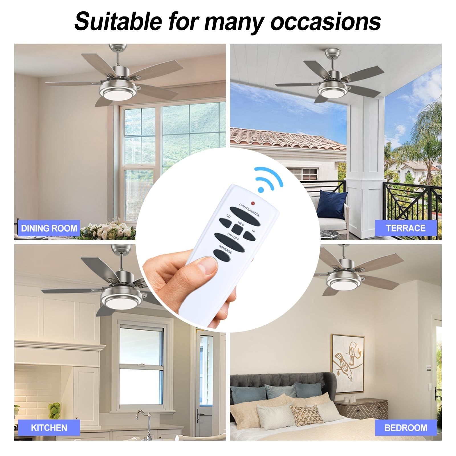 Ceiling Fan Remote Control Replacement for Hampton Bay Hunter，w/Reverse Light...