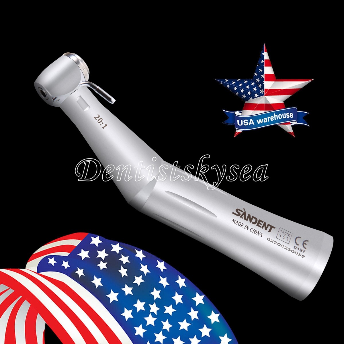Dental 20:1 Reduction Implant Surgical Contra Angle Push Handpiece NS