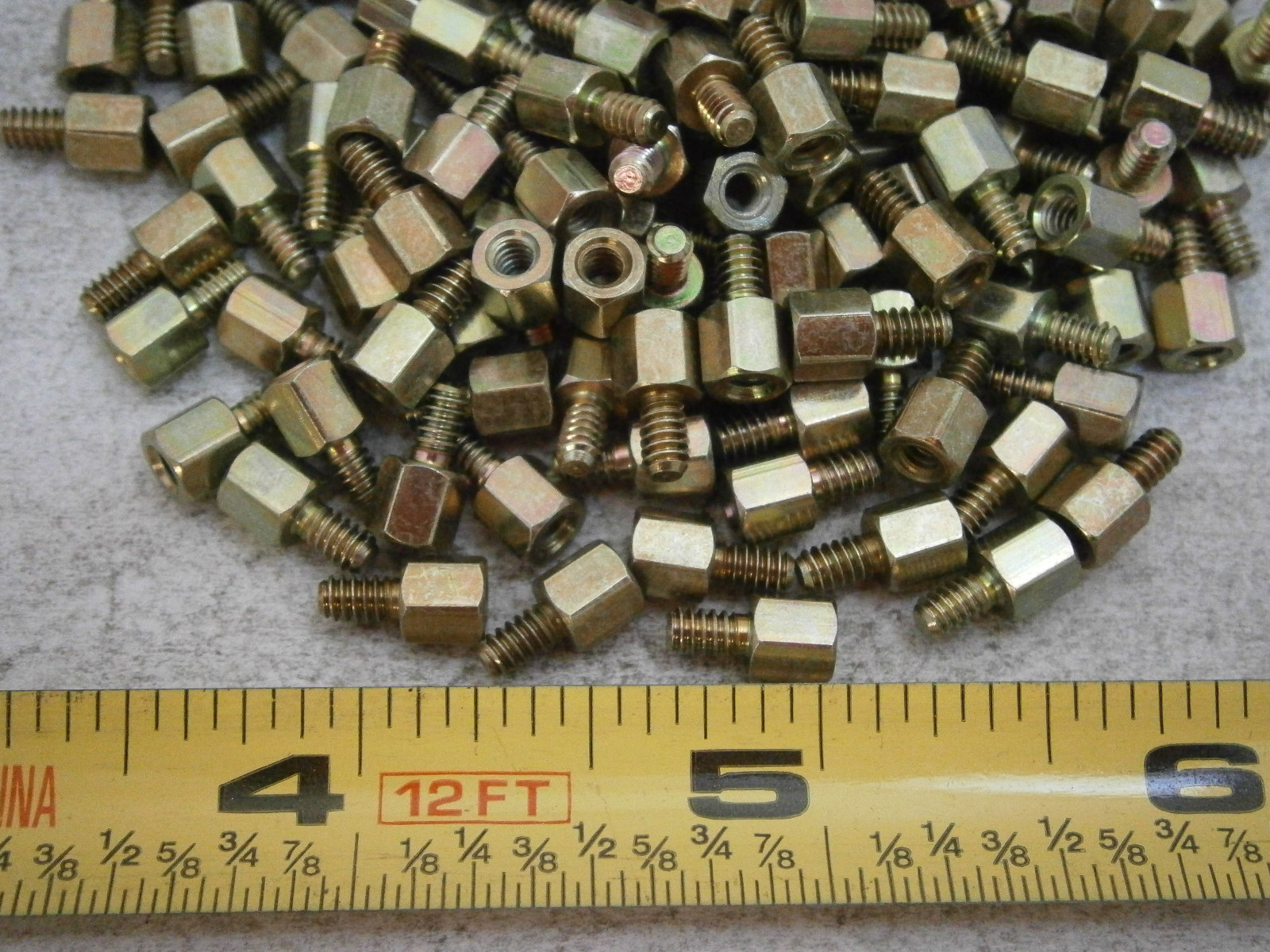 RAF 4750-1 Standoffs 3/16" Hex x 3/16 4-40 Thread Steel Zinc Lot of 24 #5224