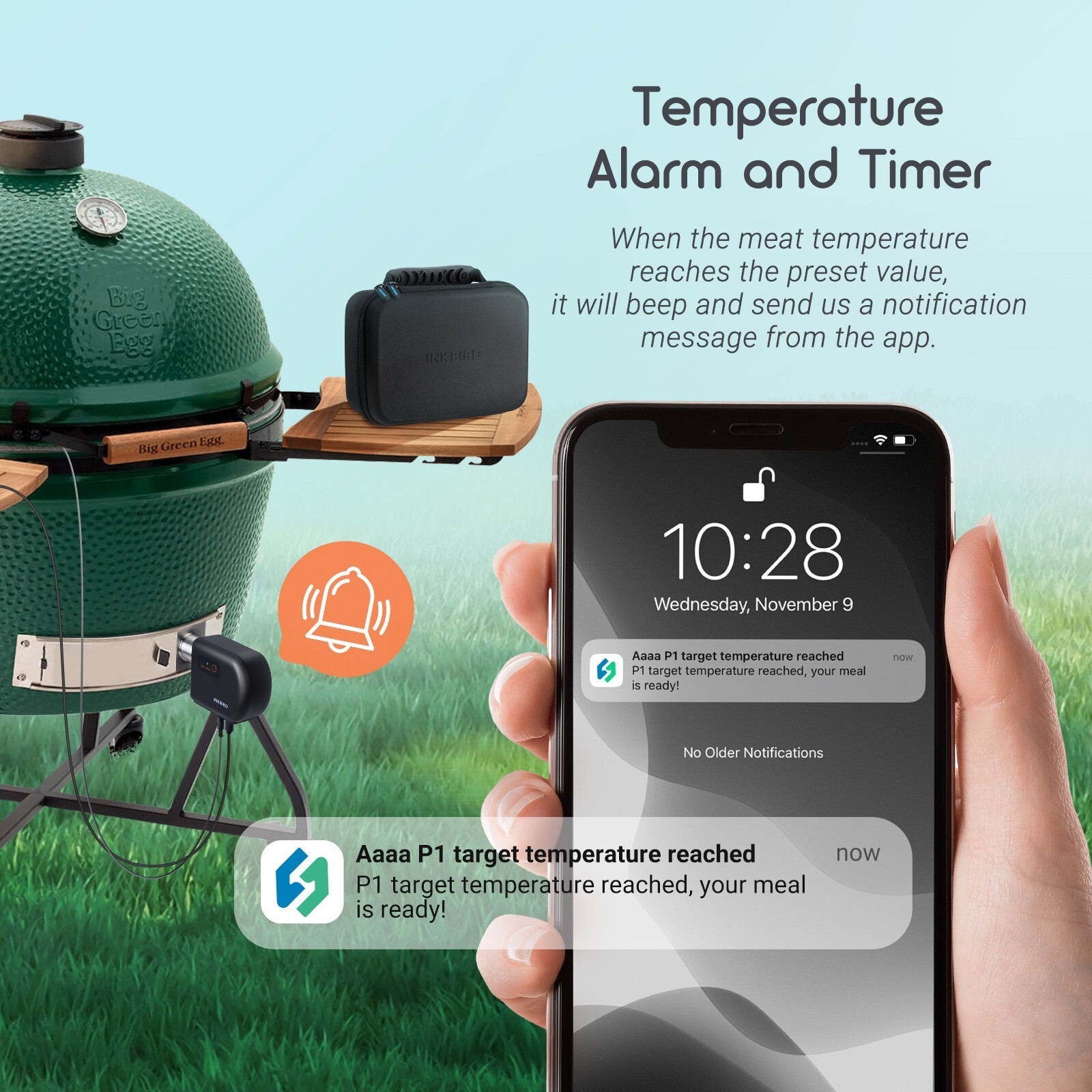 Automatic Smoker Fan Controller Barbecue Thermometer Bluetooth Wi-Fi ISC-027BBW