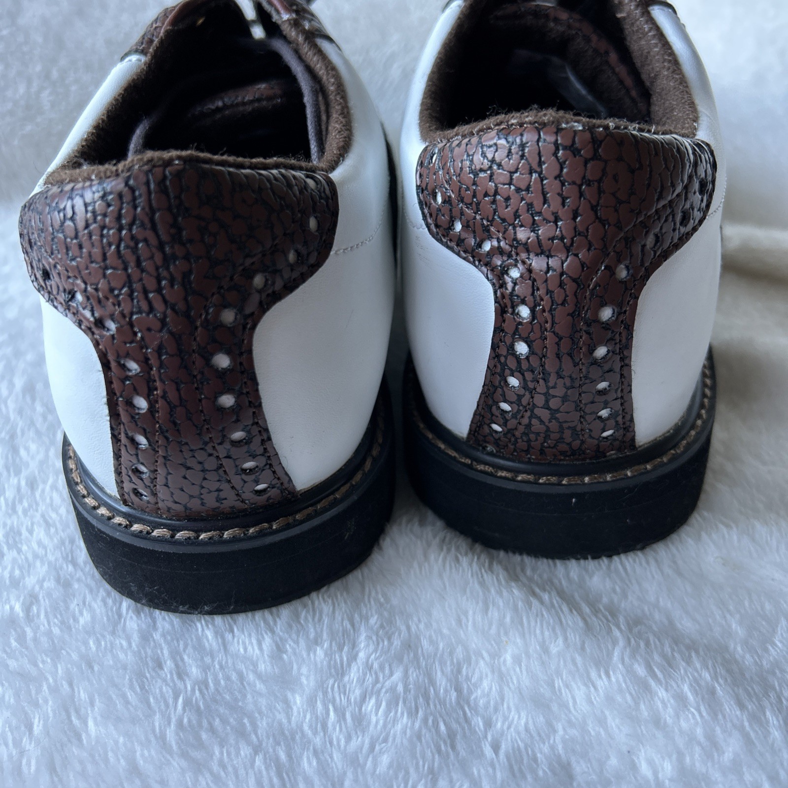 Bermuda Sands Mens Golf Shoes Size 10.5 white and brown