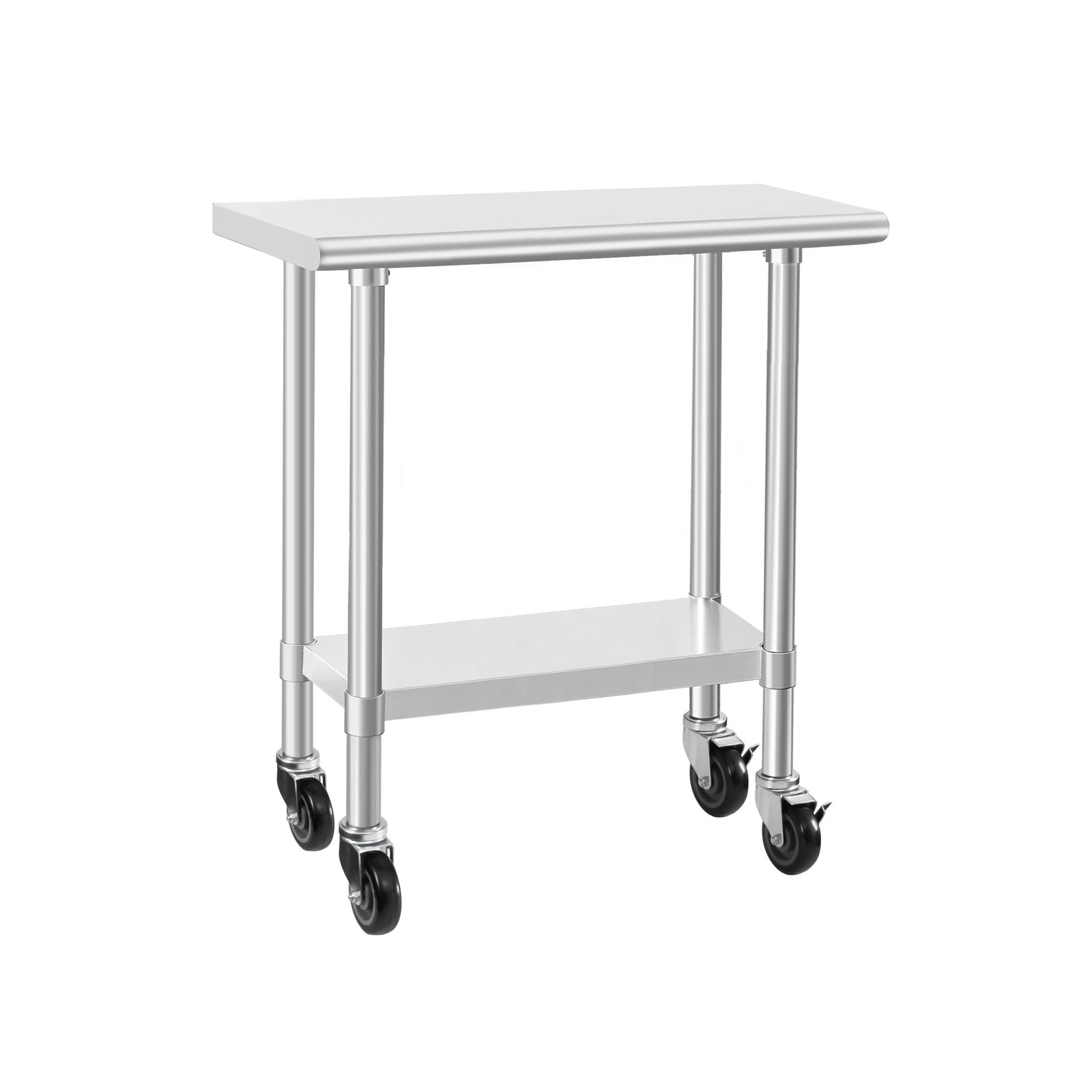 HARDURA Stainless Steel Commercial Table Prep & Work Table with Casters Heavy...