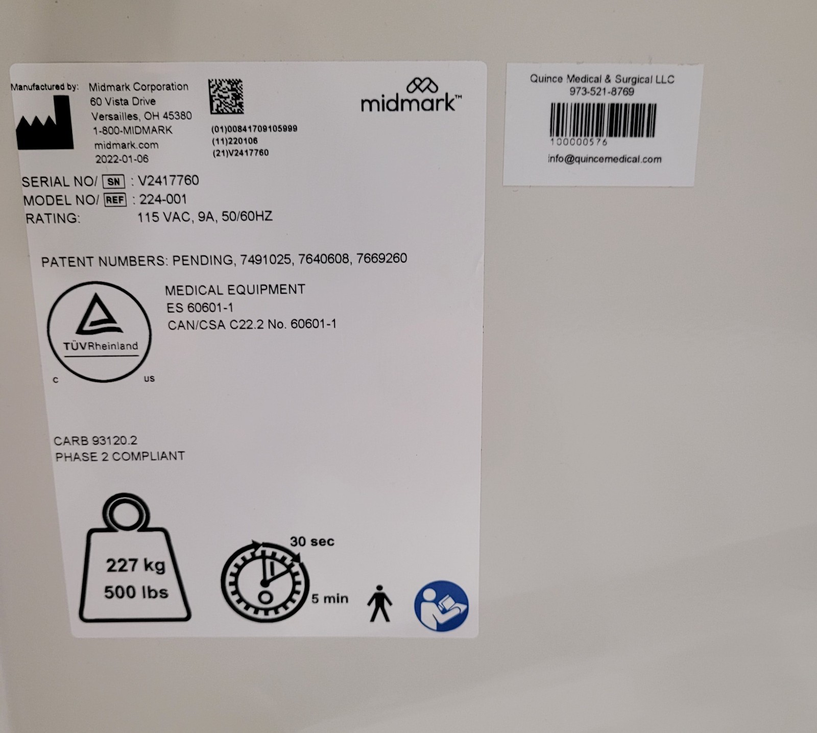 Midmark Ritter 224 Exam Table