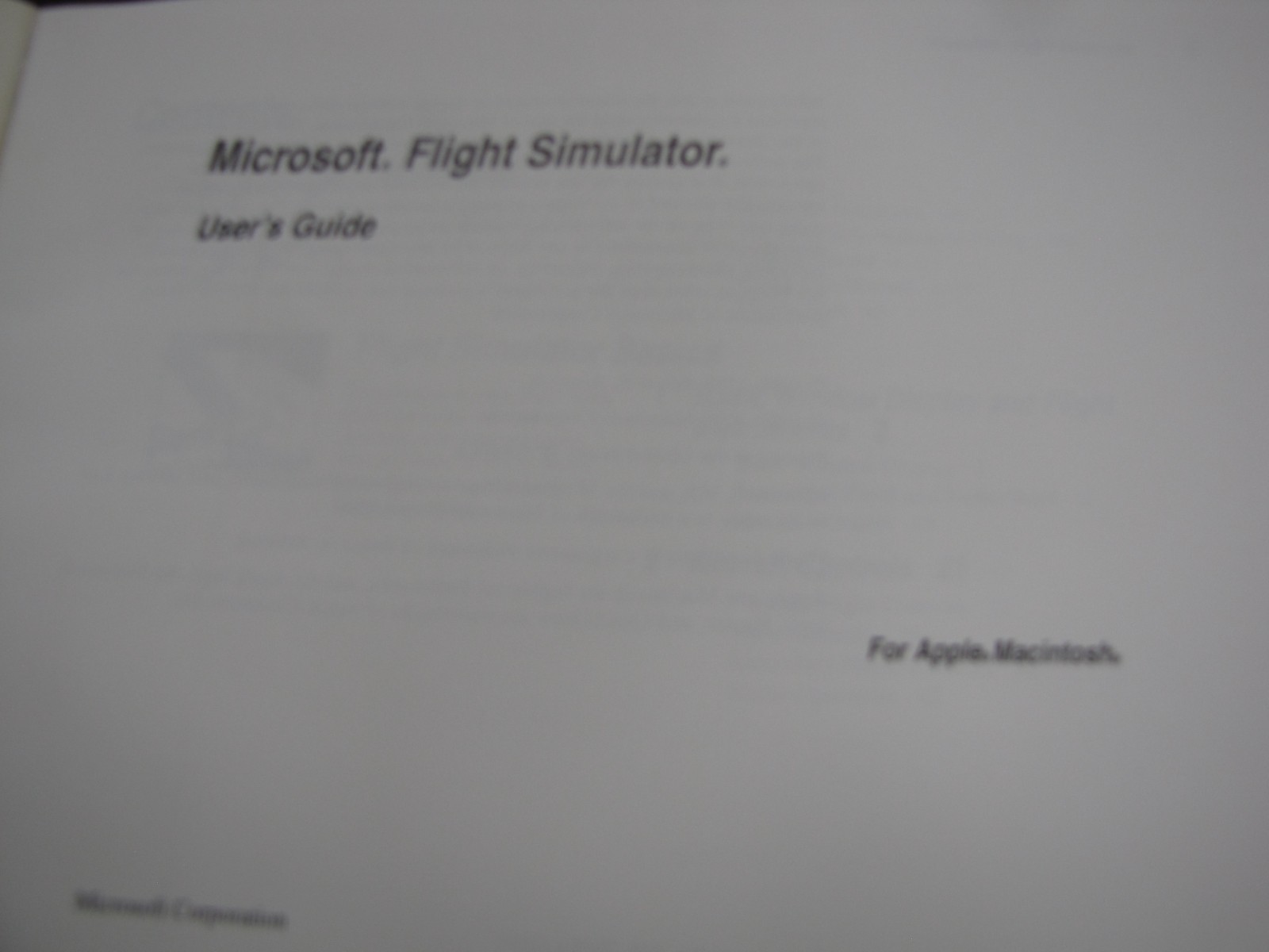 1991 Microsoft Flight Simulator Instruction Manual User's Guide for Apple - IX36