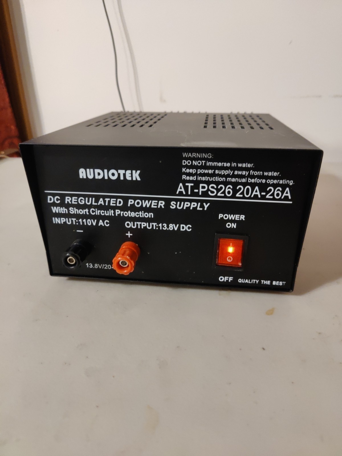 AUDIOTEK AT-PS26 Output 26A 13.8VDC Power Supply Used Tested