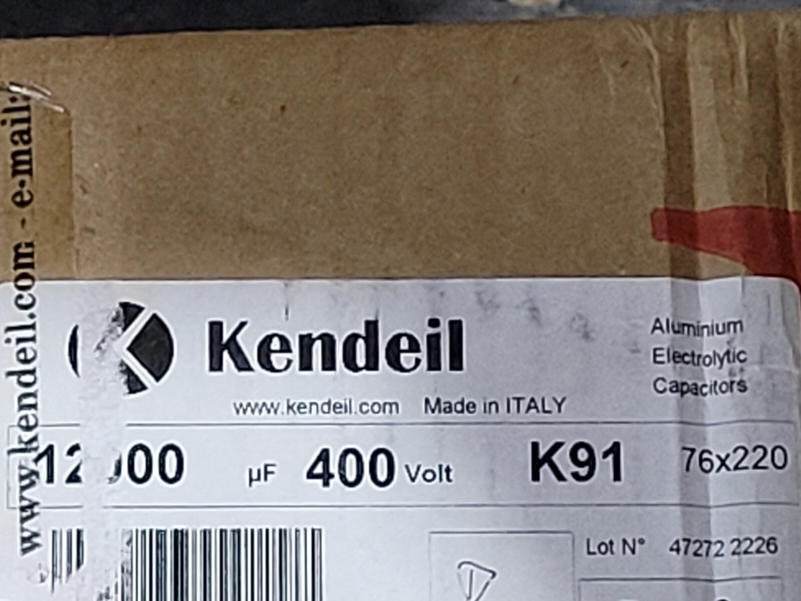 Kendeil K91 12000uF 400VDC Capacitor Large