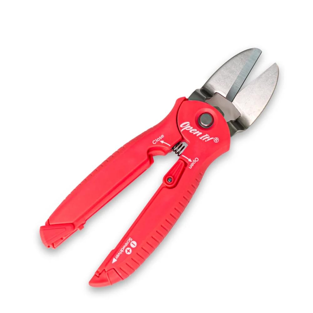 Zibra Open-It! All-In-One Multi Tool with Heavy-Duty Scissors, Box Pink
