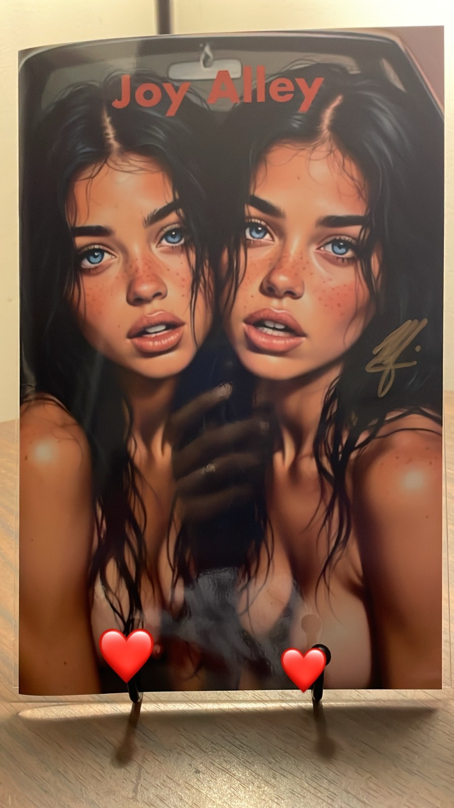 Joy Alley #1B  Topless Hole In One Comics Signed by Artist H.I.O.C. W COA