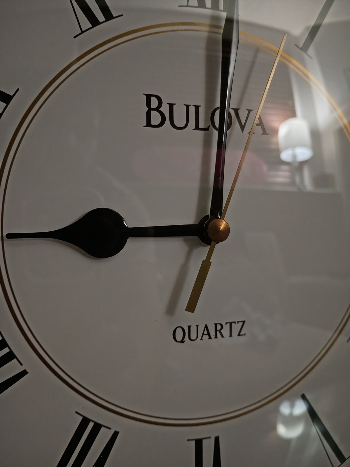bulova quartz wall clock vintage