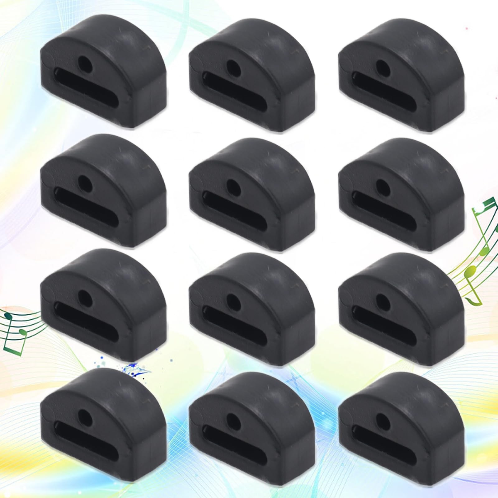 Plastic Guitar String Ties Bridge Beads, 3 Hole Guitar String BridgeBeads - 12PK