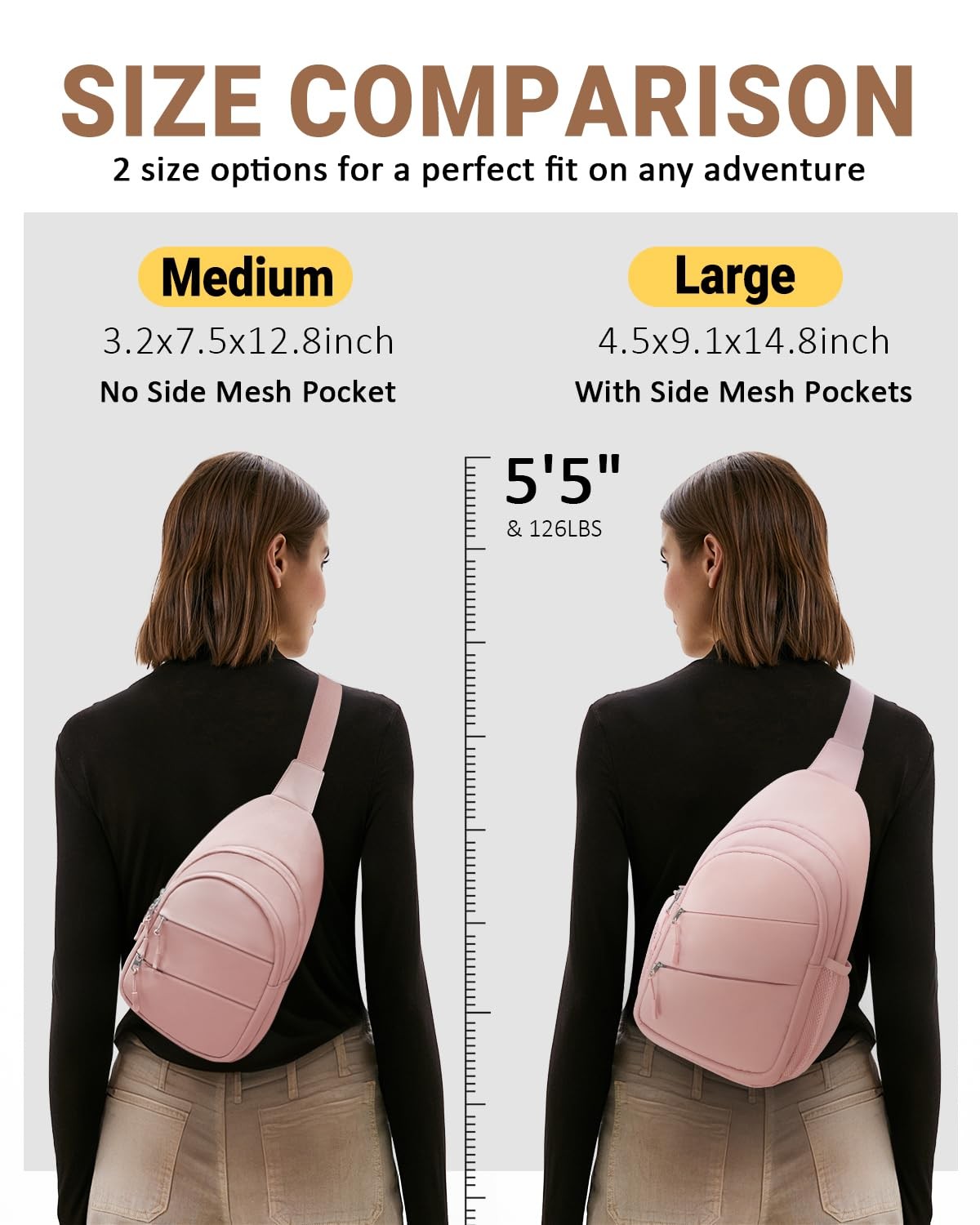 Crossbody Bags for Women, Sling Bag for Men, Small Hiking Backpack Anti Theft...
