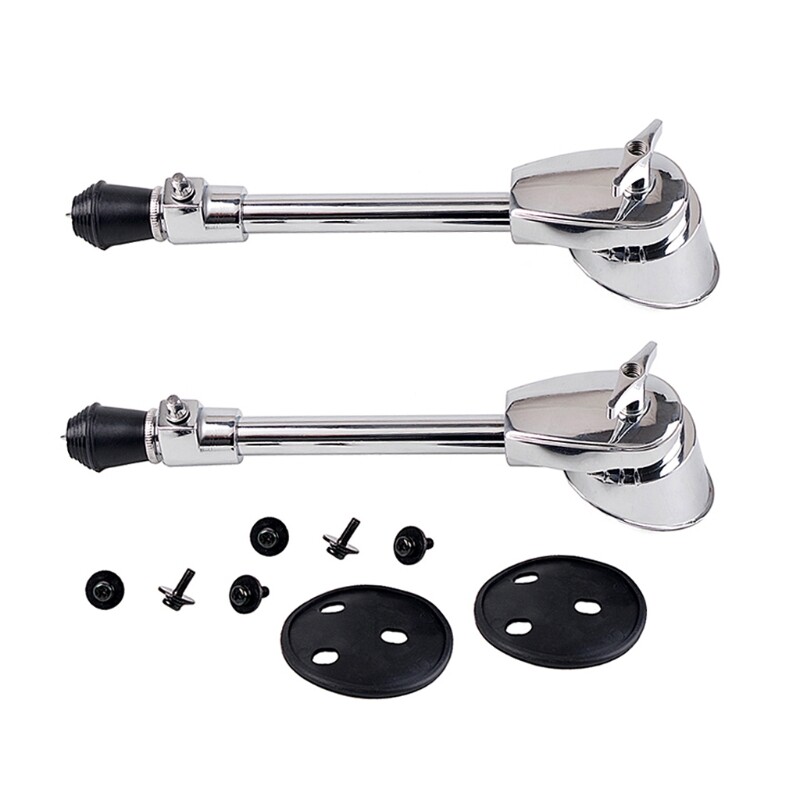 2pcs Bass Drum Spurs Anti-Rust Adjustable Stand Legs Feet Percussion Accessories