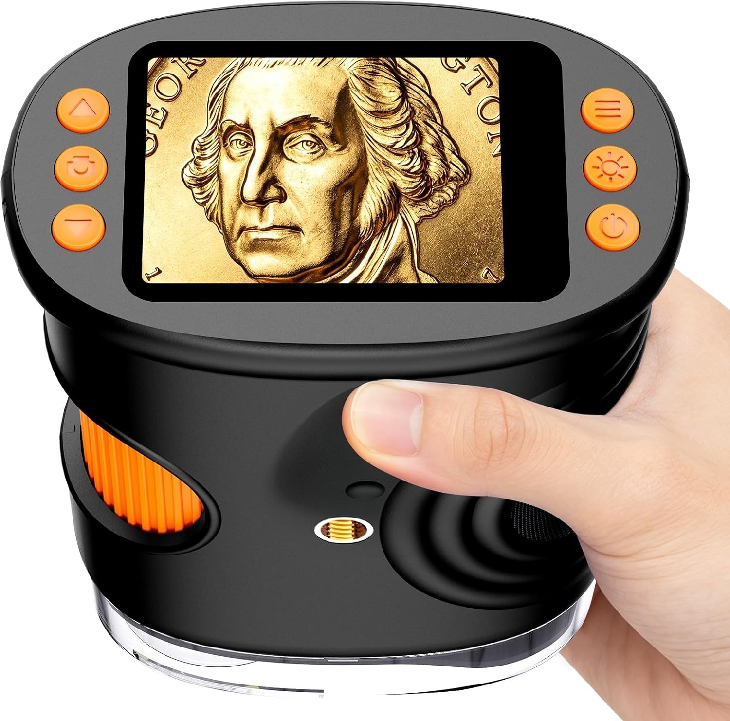 1000X Coin Microscope with Lights, Digital Handheld Coin Magnifier with 8 Adjust
