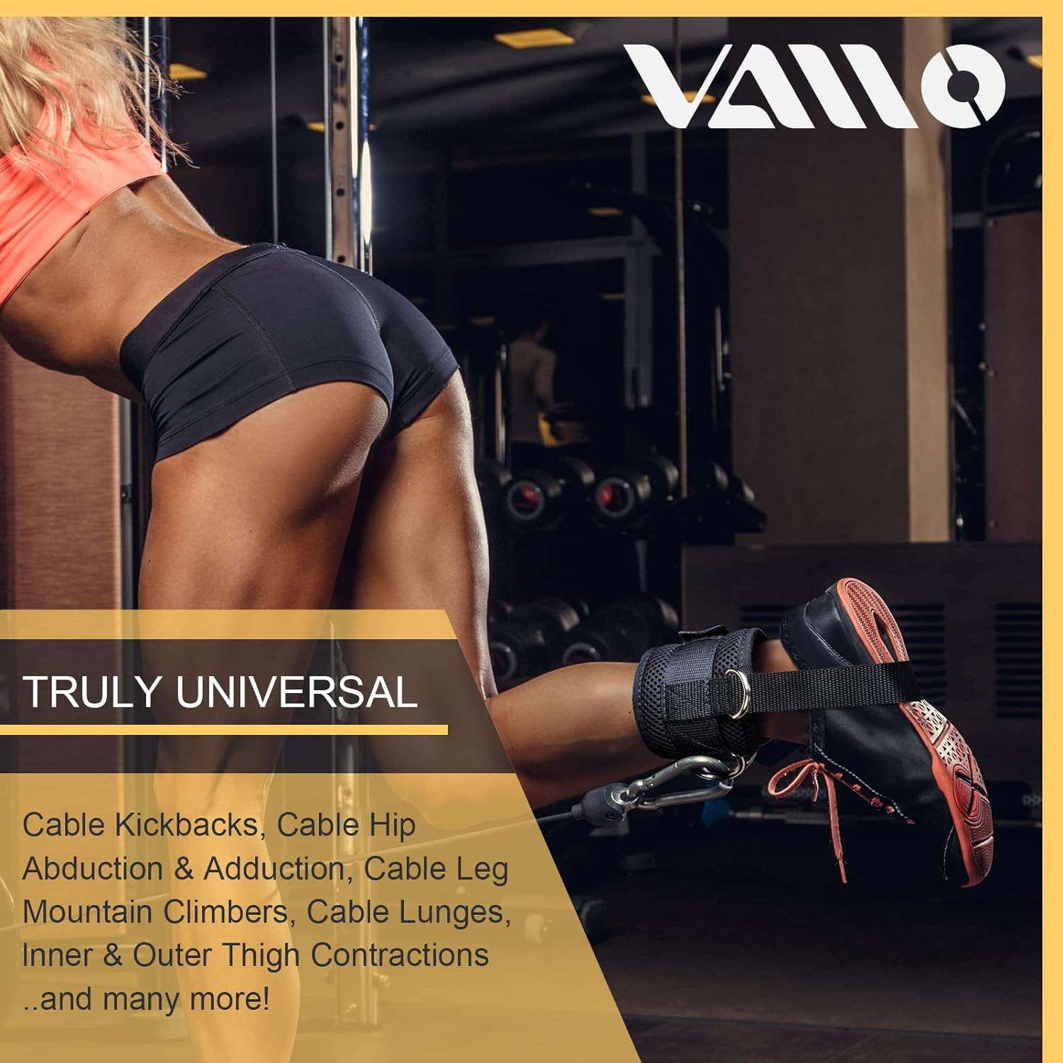 Adjustable Ankle Straps For Cable Machine Leg Workouts Glutes Hips And More
