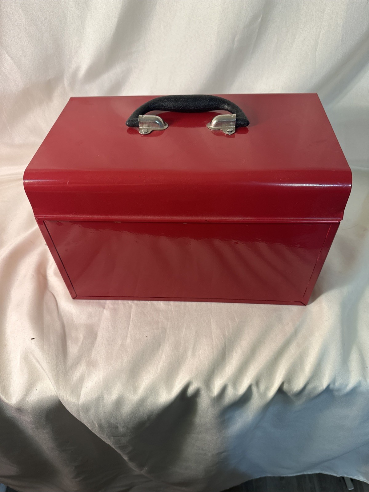 Small Red Tool Box With Assorted Tools