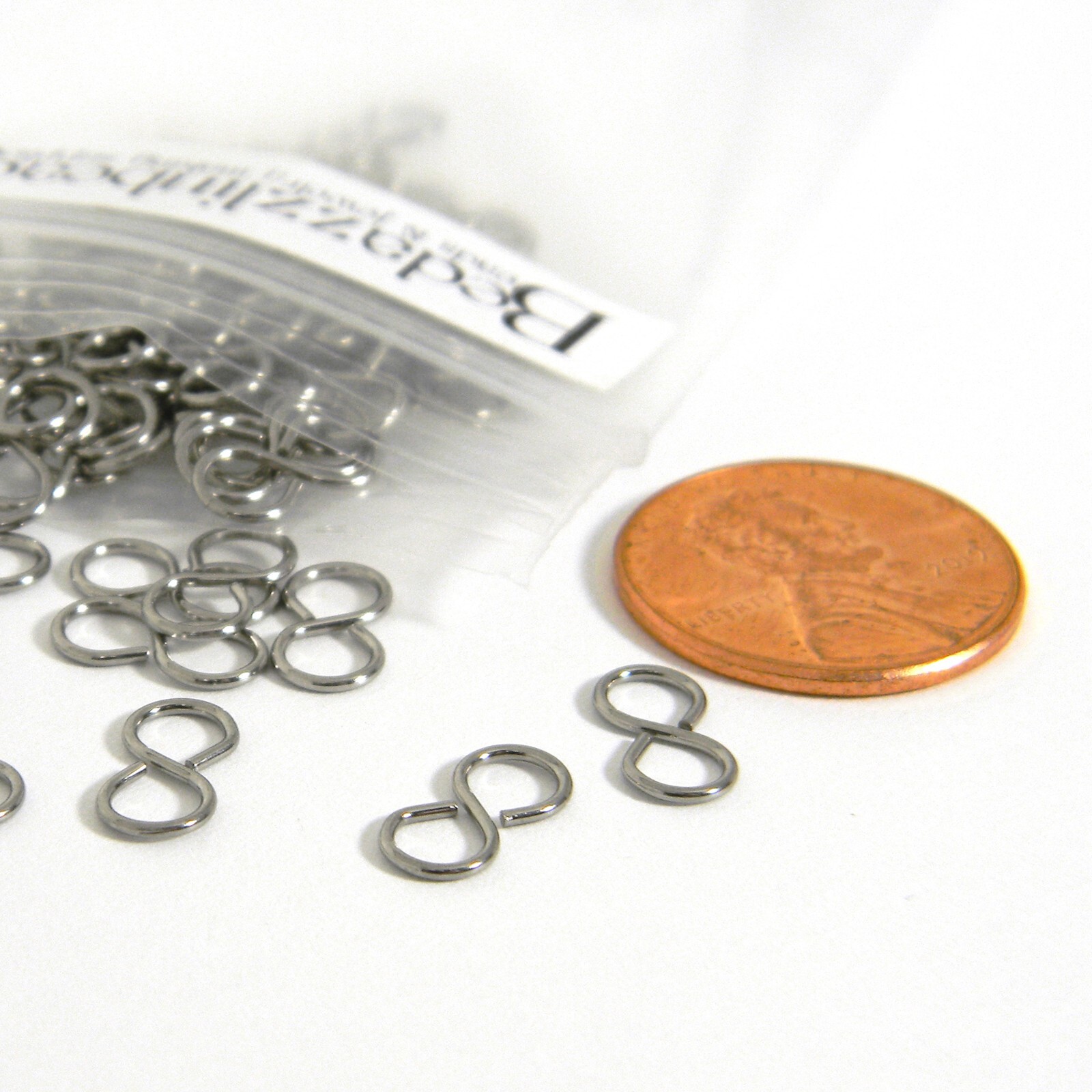 10 Surgical Grade 304 10mm x 5mm Stainless Steel Metal Figure 8 Linking Rings