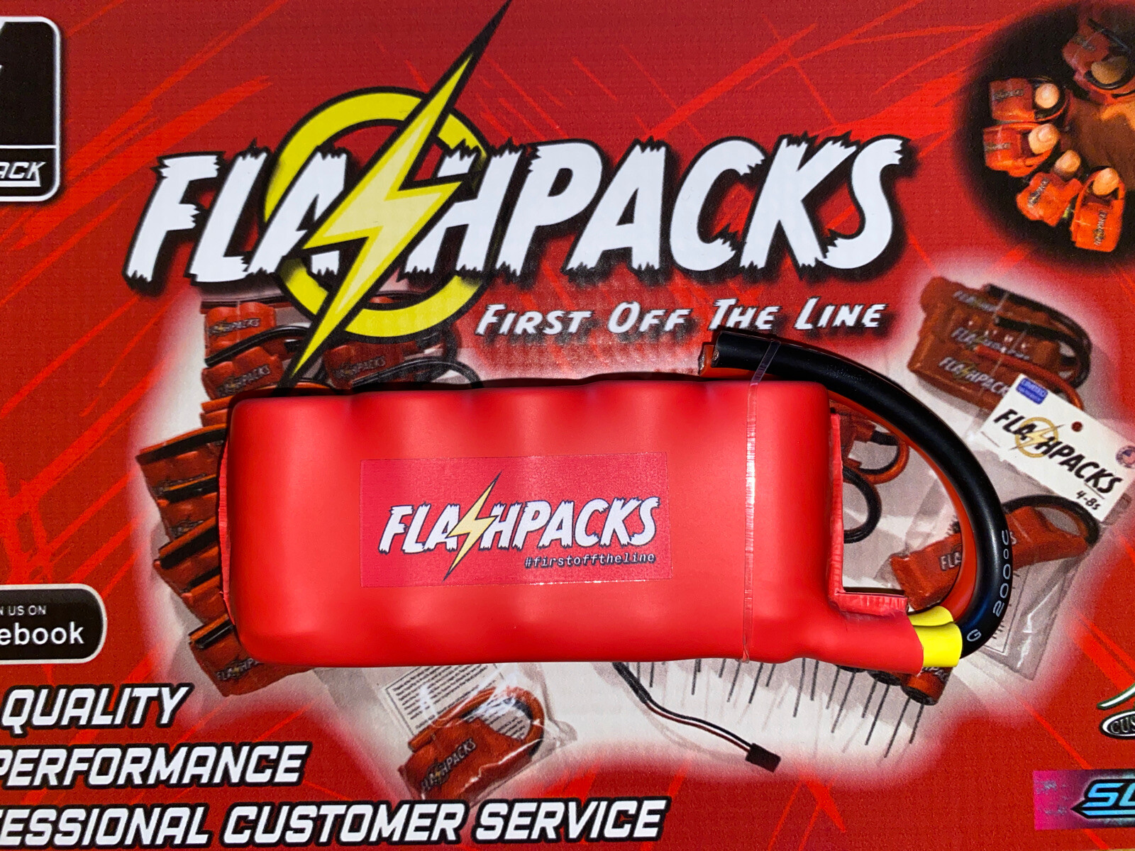 FLASHPACKS RC Cap Pack 8s Low Ripple Voltage Speed Run Limitless Xo1 Ghost RC