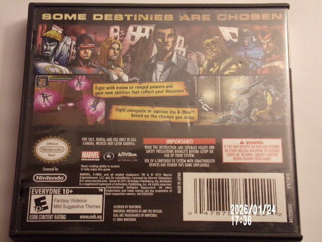 X-MEN Destiny Marvel (Nintendo DS) ***Case ONLY*** NO GAME*** USA Version