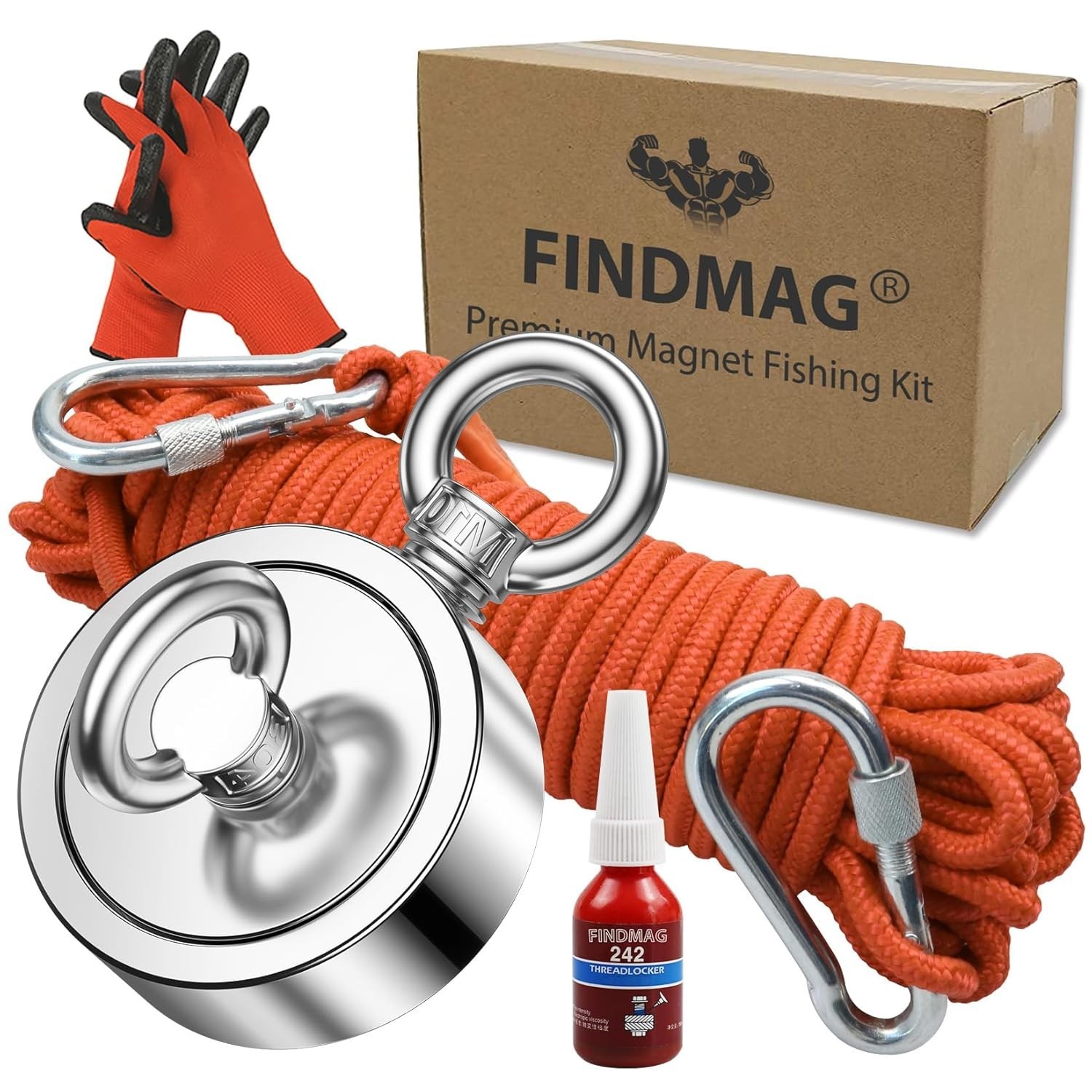 Adventure-Ready Magnetic Fishing Set - 1000 lbs Force, Double Sided Design