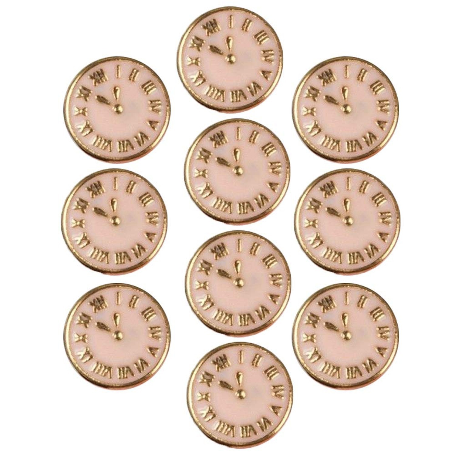 Acxico 10Pcs Fashion Vintage 3D Clock Design Nail Art Decoration Charm Alloy ...