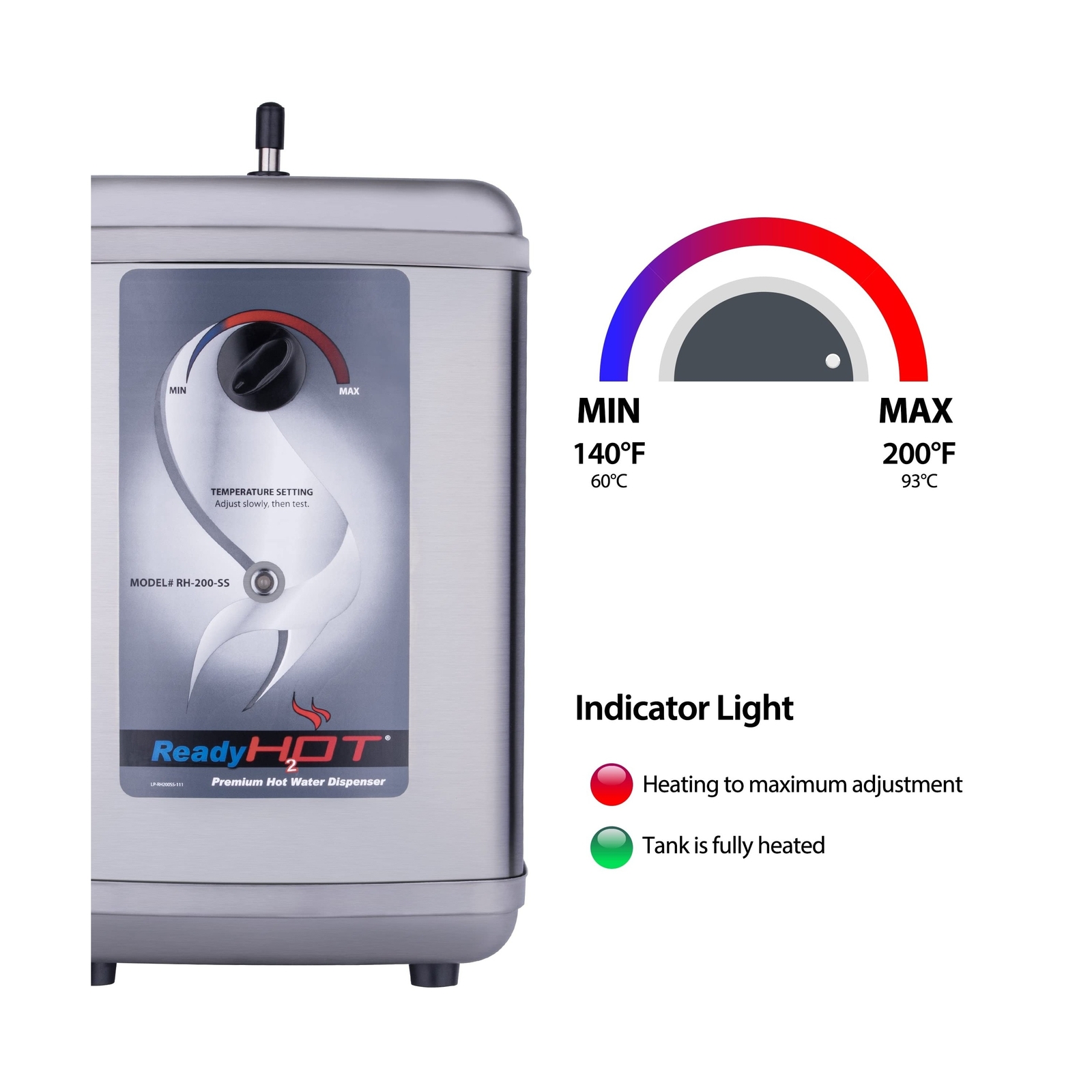 Ready Hot 40-RH-200-SS Instant Hot Water Dispenser System, 2.5 Quarts Manual ...