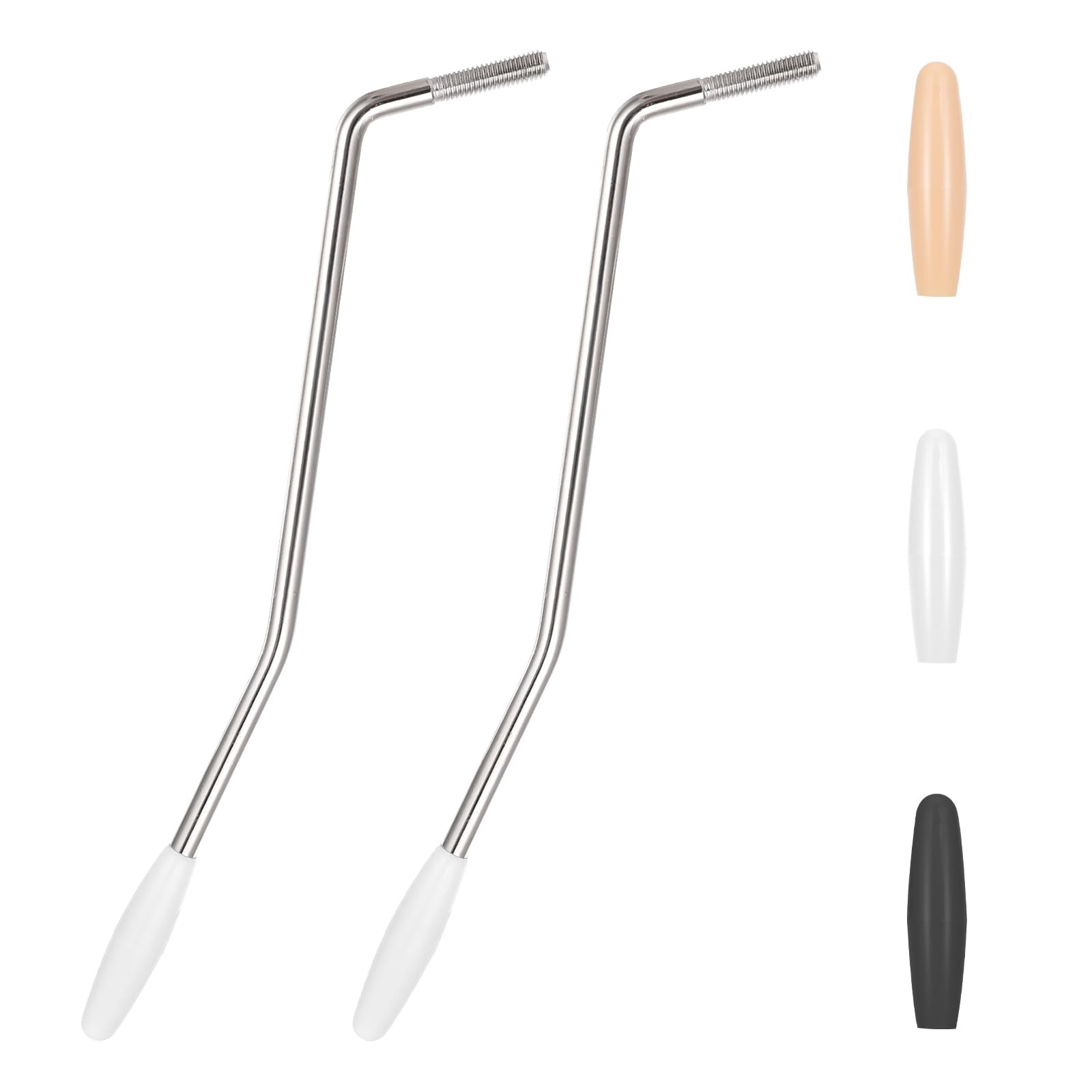 2Pcs 6mm & 5mm Thread Tremolo Arm, Silver Electric Guitar Whammy Bar