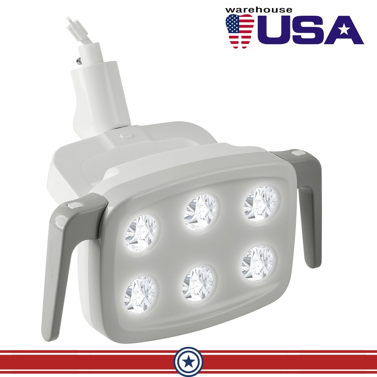 9W Dental 6 LED White Oral Light Lamp Adjustable Induction Sensor For Unit Chair