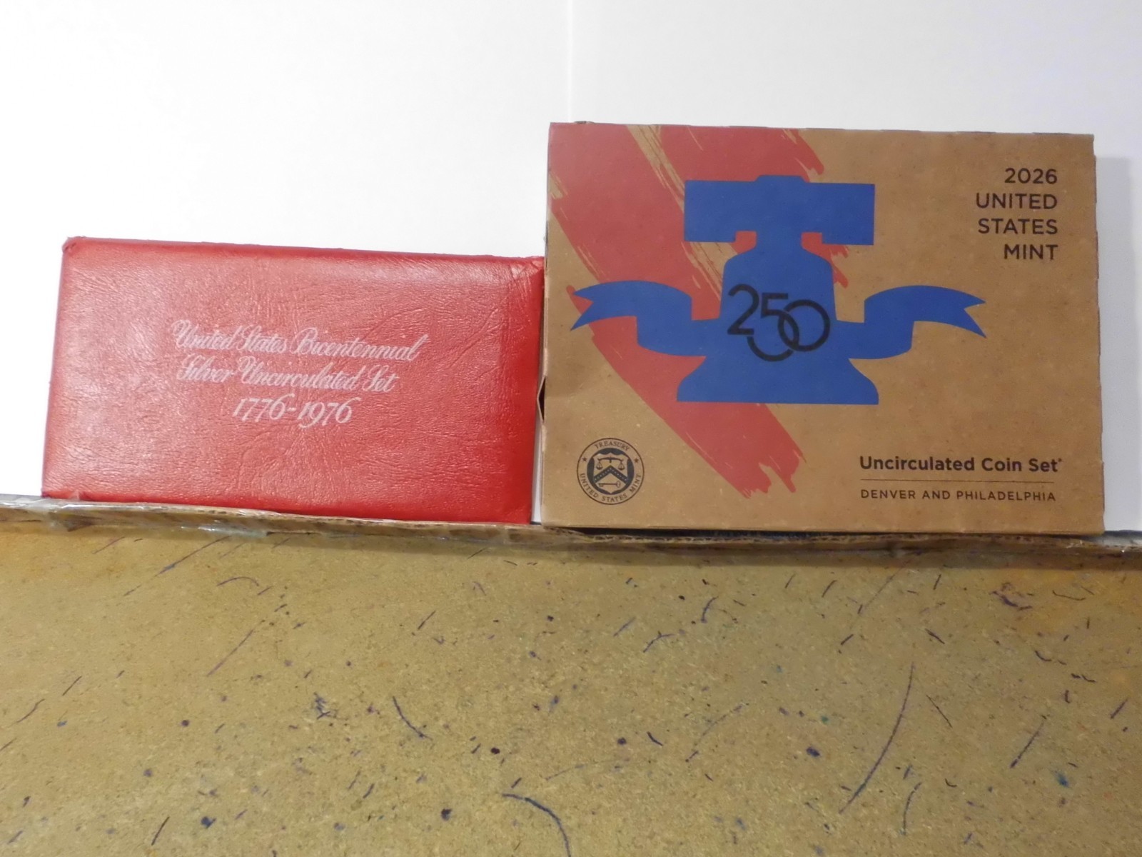1976 & 2026 UNCIRCULATED COIN SETS 200th & 250th ANNIVERSARY "IN HAND" FOR BOTH