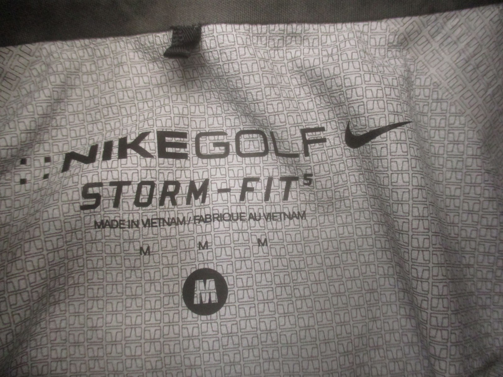 Nike Golf Size M Mens Gray Full Zip Collared Windproof Activewear Jacket 120