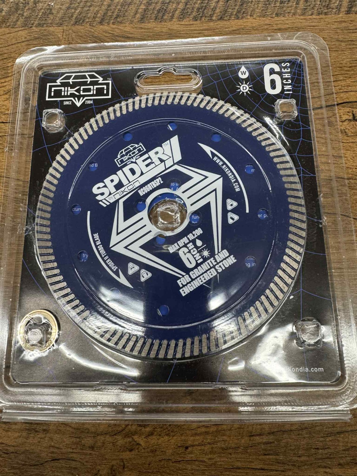 Spider V2 Turbo Diamond Blade for Granite, Quartz, Marble (6 INCH)