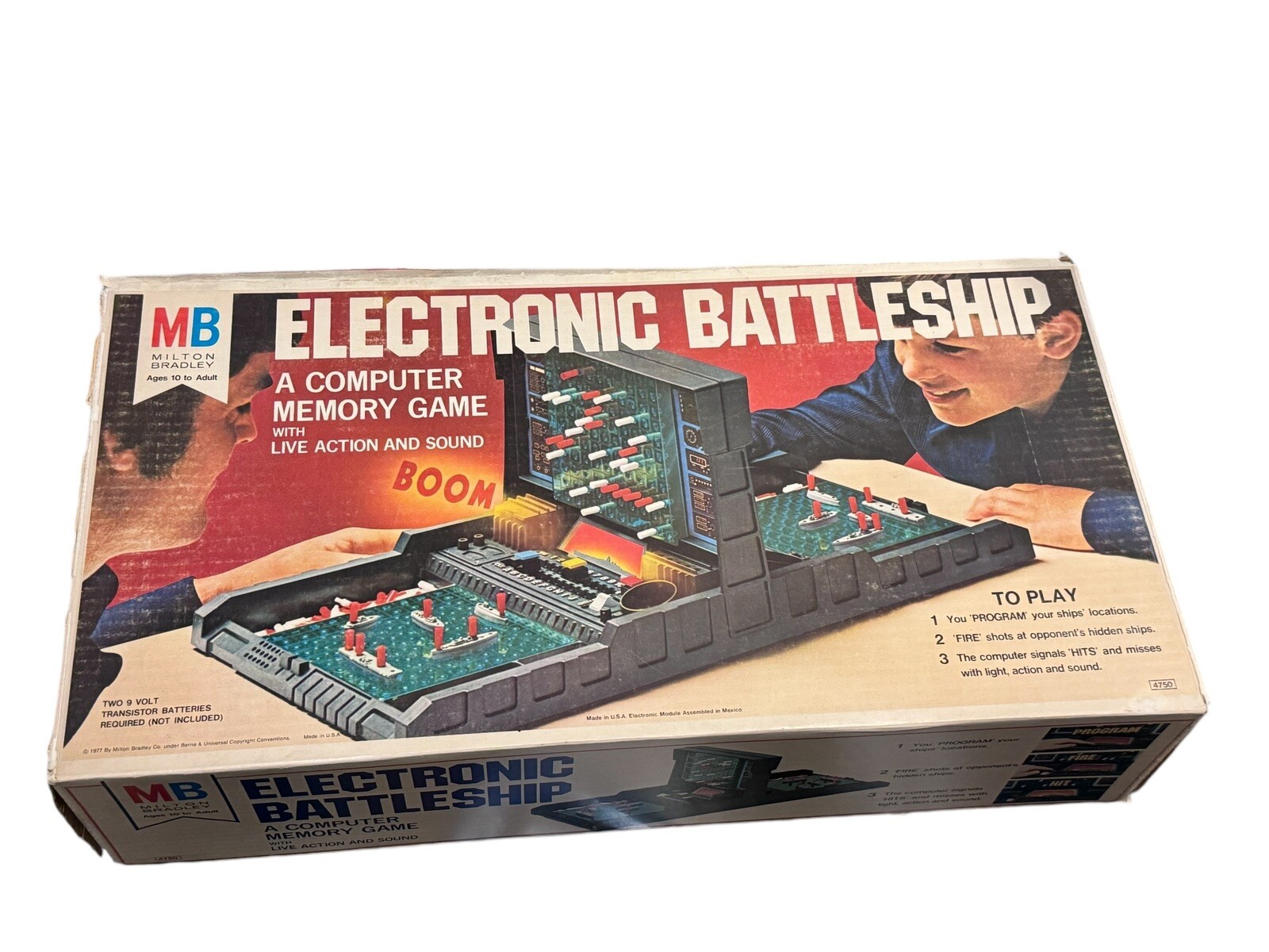 Vintage 1977 Milton Bradley Electronic Battleship Missing Instructions