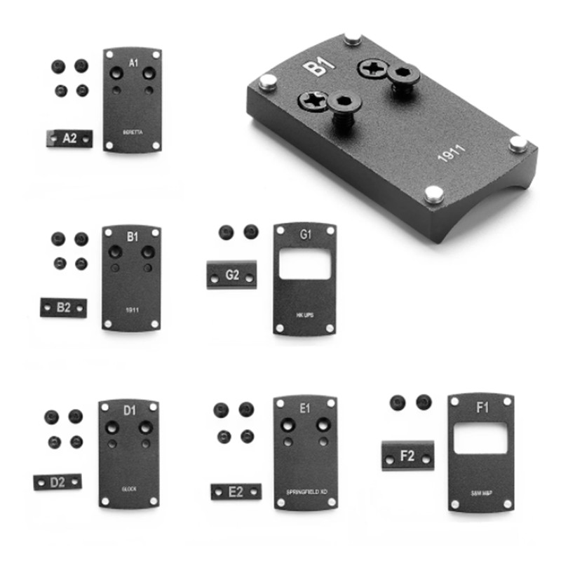 Optics Beretta Glock 1911 M&P Pistol Reflex Sight Mount Adapter Plate for Glock