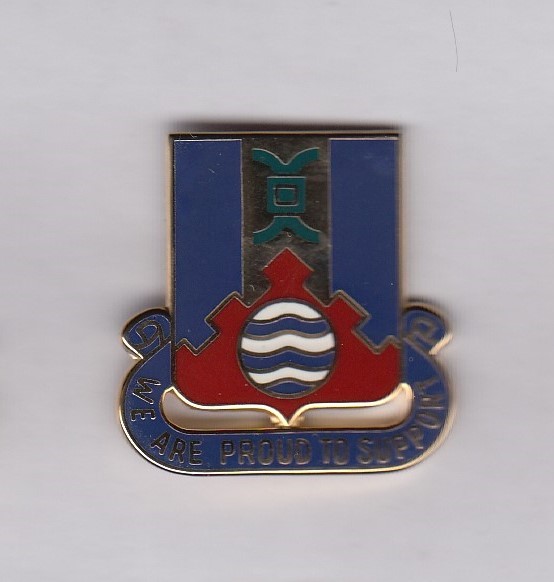 US Army 192nd Support Bn Quartermaster QM Supply crest DUI badge P-23