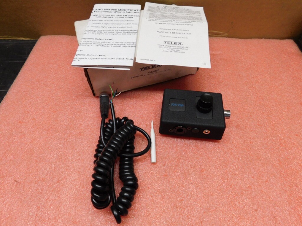 New TELEX MM-900 Push To Talk Adapter for Aviation Headset
