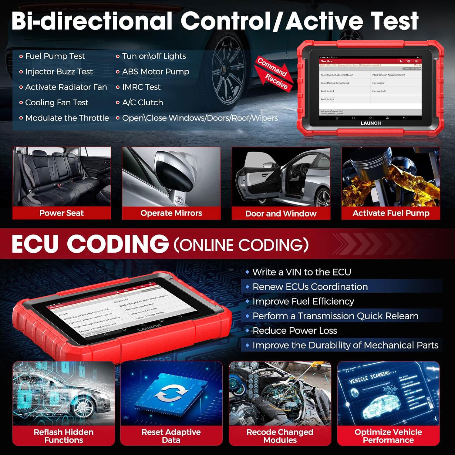 2026 Newest LAUNCH X431 Pro Elite V+ Bidirectional Car Diagnostic Scanner Coding