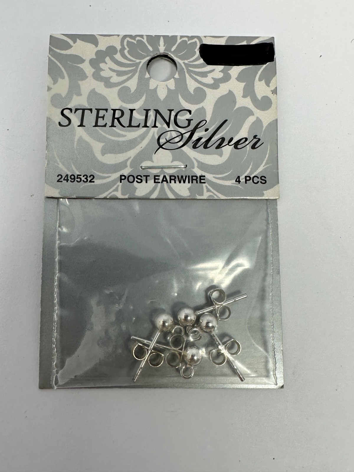 NEW 925 Sterling Silver 3mm ball bead Earring Post butterfly back ear wire U9