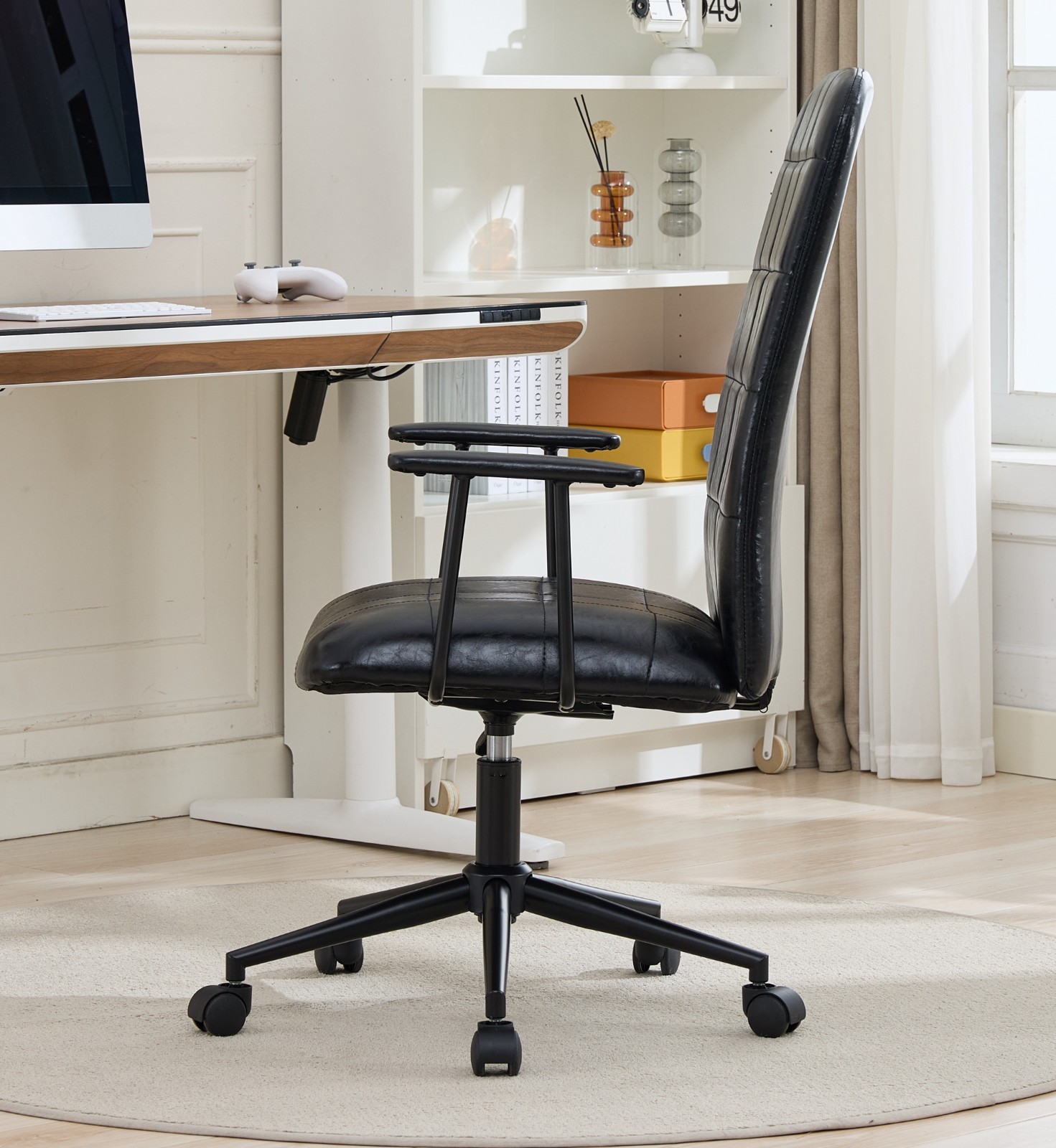 Adjustable Home Office Chair High-Back PU Leather Gaming Chair Computer Chair