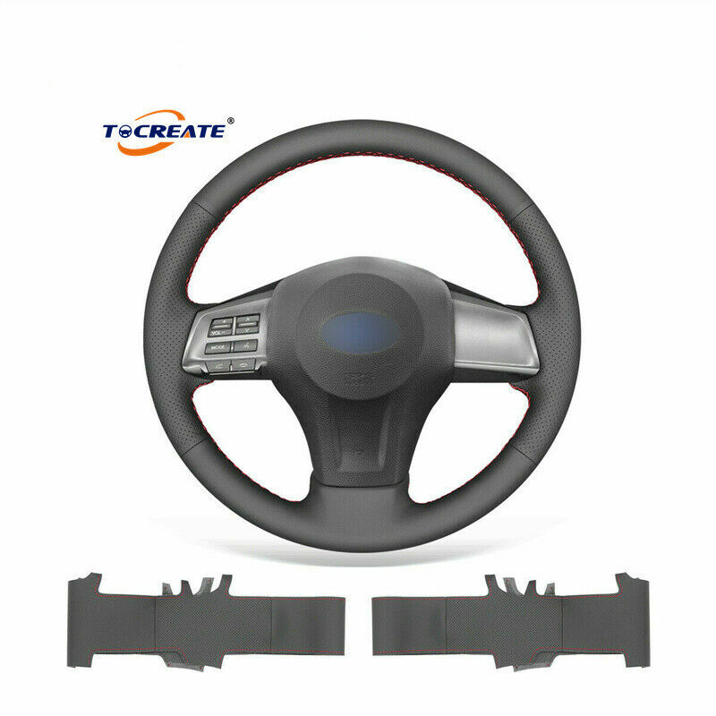 DIY Real Leather Steering Wheel Cover for Subaru Forester Outback Legacy #C036