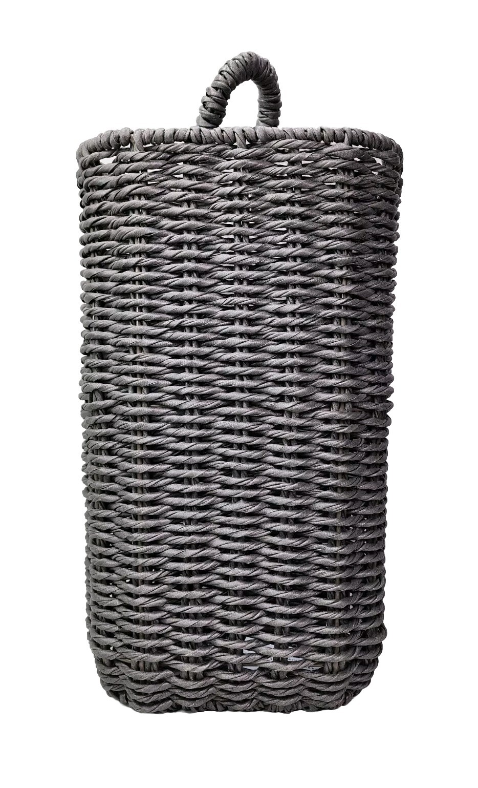 Lauren McBride Indoor/Outdoor 15" Woven Door Basket, Gray