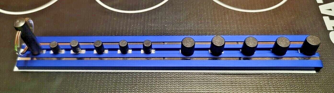 VIM 20" Blue Magrail Magnetic Socket and Tool Rail w/ Free Lifting Peg #MR20B