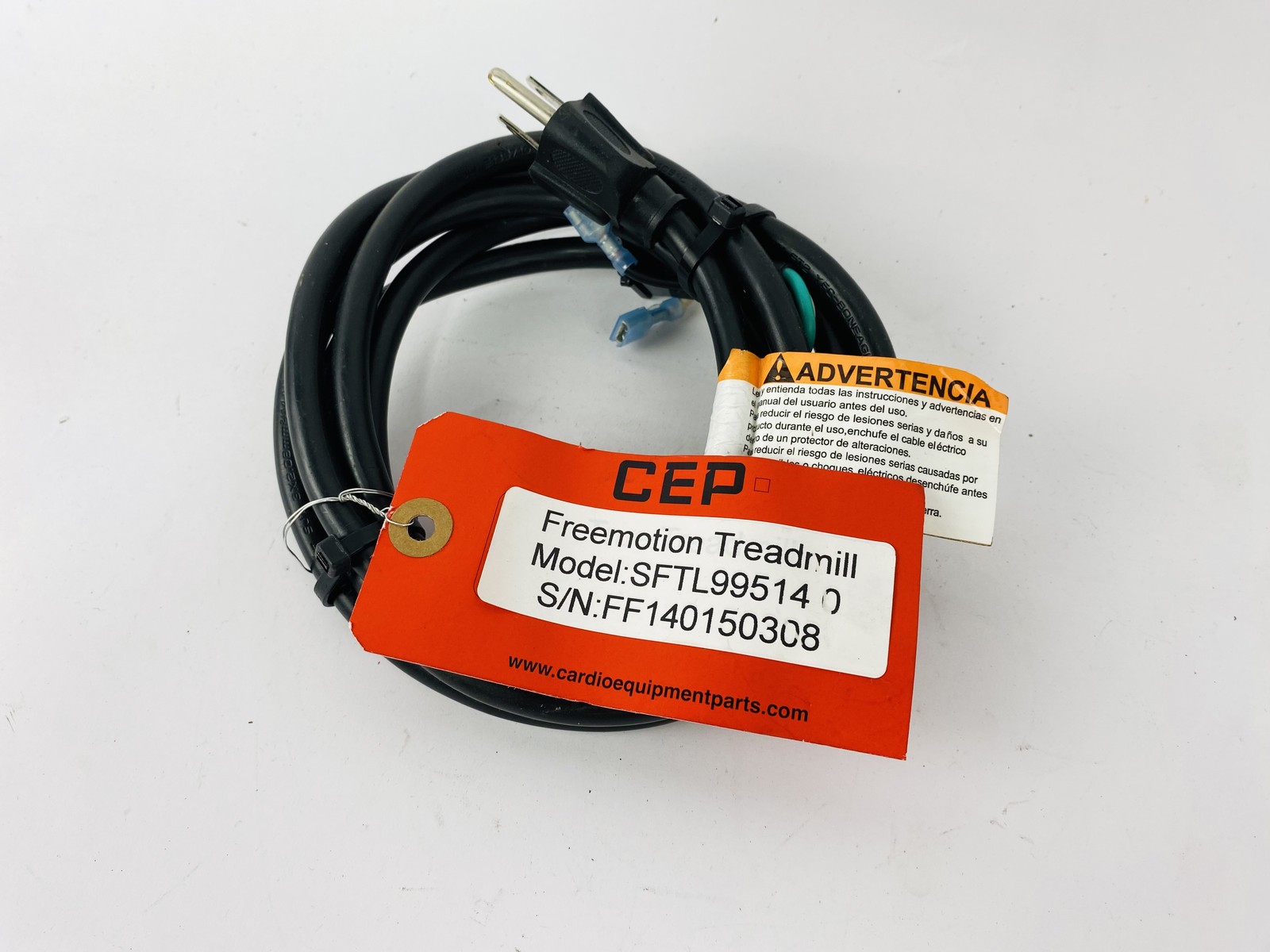 FreeMotion SFTL995140 Treadmill AC Power Supply Cable Line Cord (SC333)