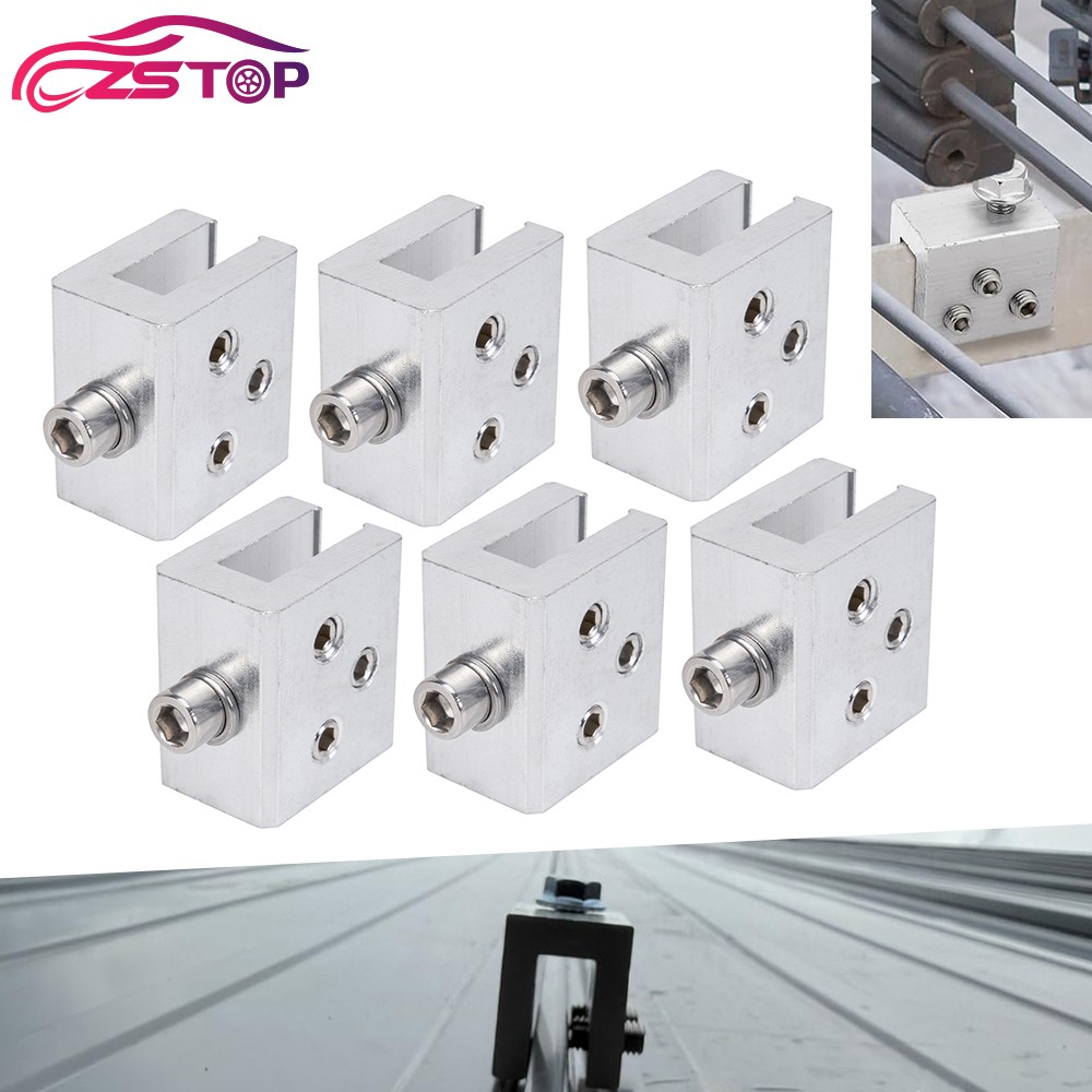 6PCS Standing Seam Roof Clamps Metal Roof Standing Racking Solar Panel Bracket
