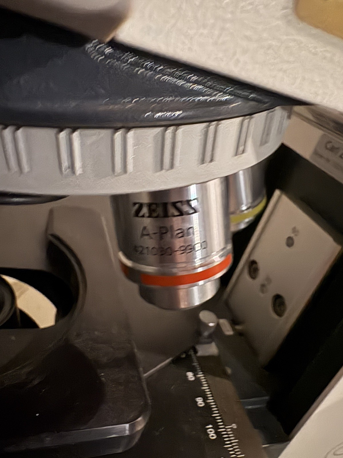 Zeiss AX10 Inverted Microscope - For Parts, includes 2 A-Plan objectives