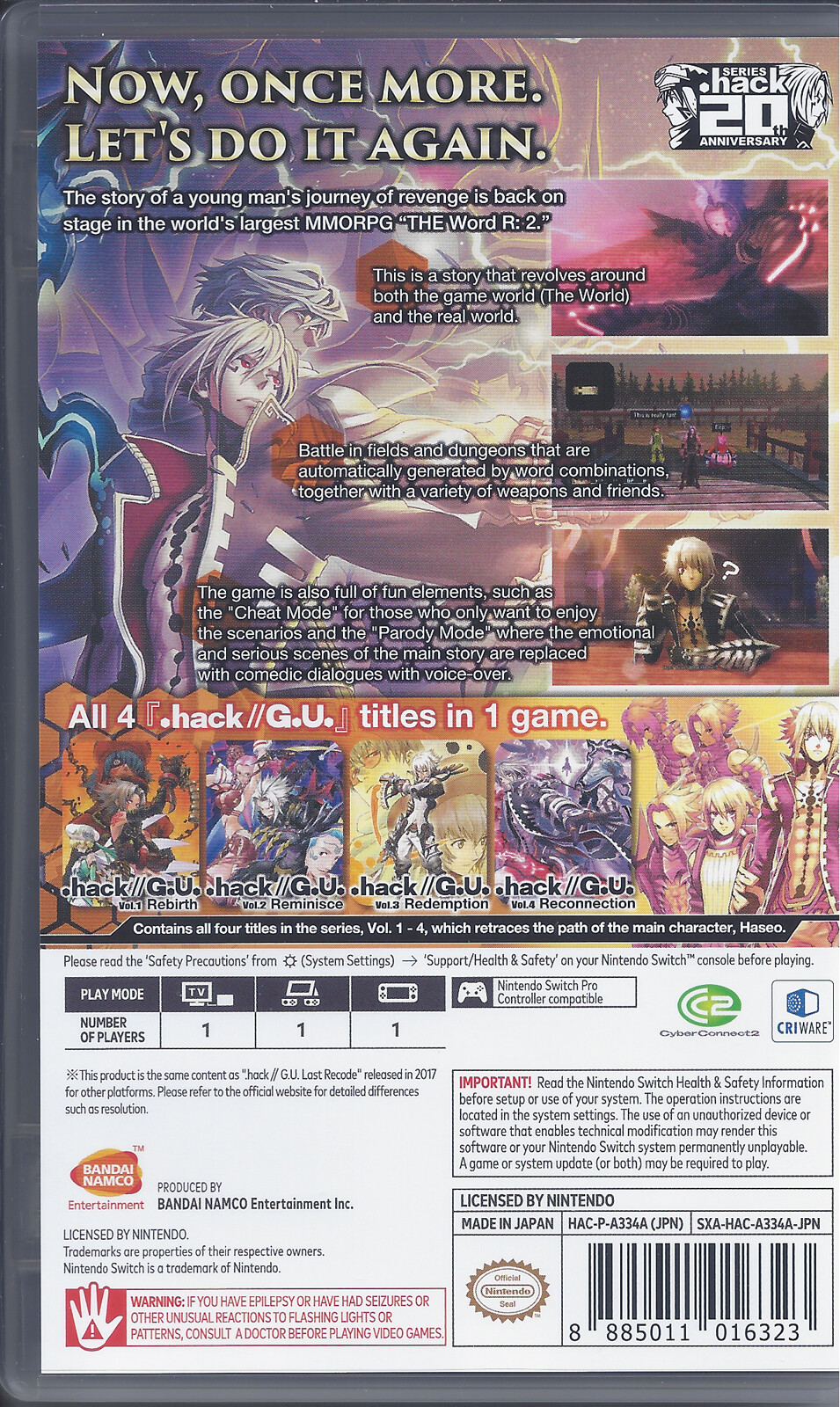 .hack//G.U. Last Recode for Nintendo Switch