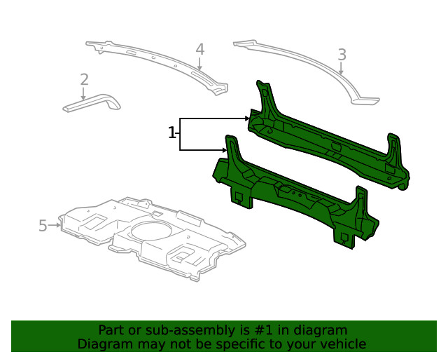 Genuine GM Rear End Panel Assembly 12481965