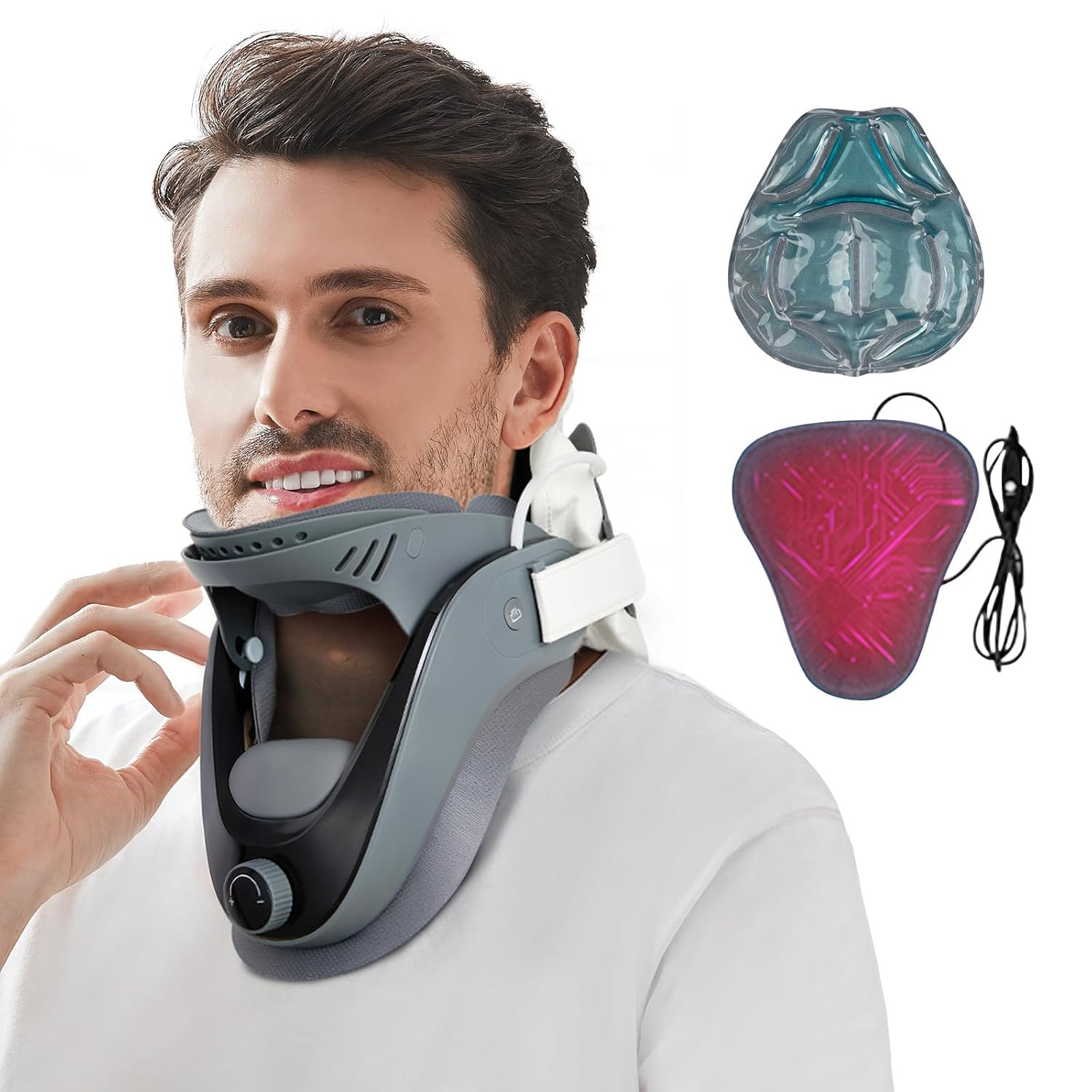Neck Pain Relief Device – Inflatable Cervical Decompression Brace with Wireless