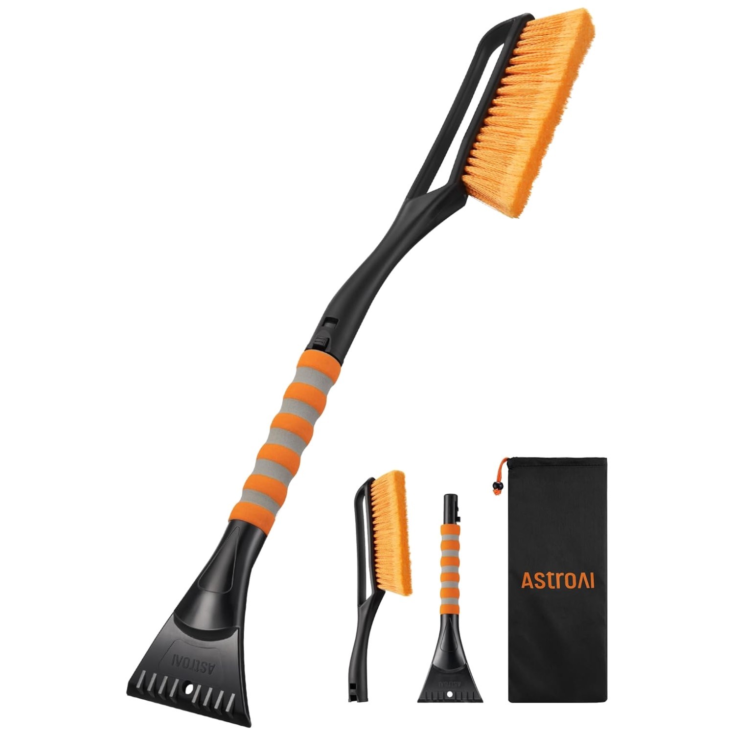 Heavy Duty 27" Snow Brush & Ice Scraper for Car Windshields - Ergonomic Design