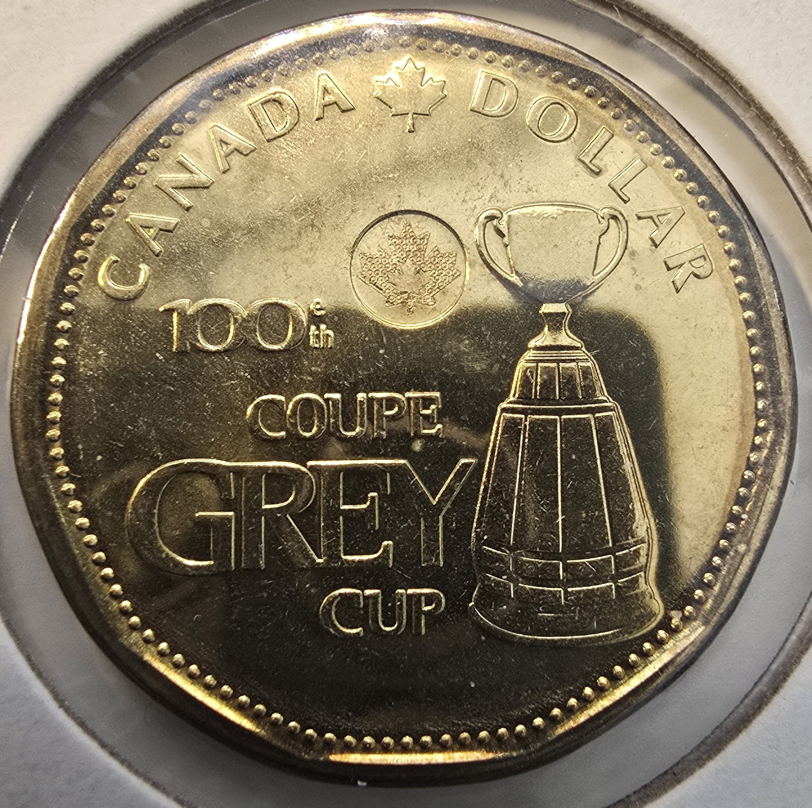 2012 Canada $1 Dollar Grey Cup Loonie Mint State - 1x UNC coin from Roll