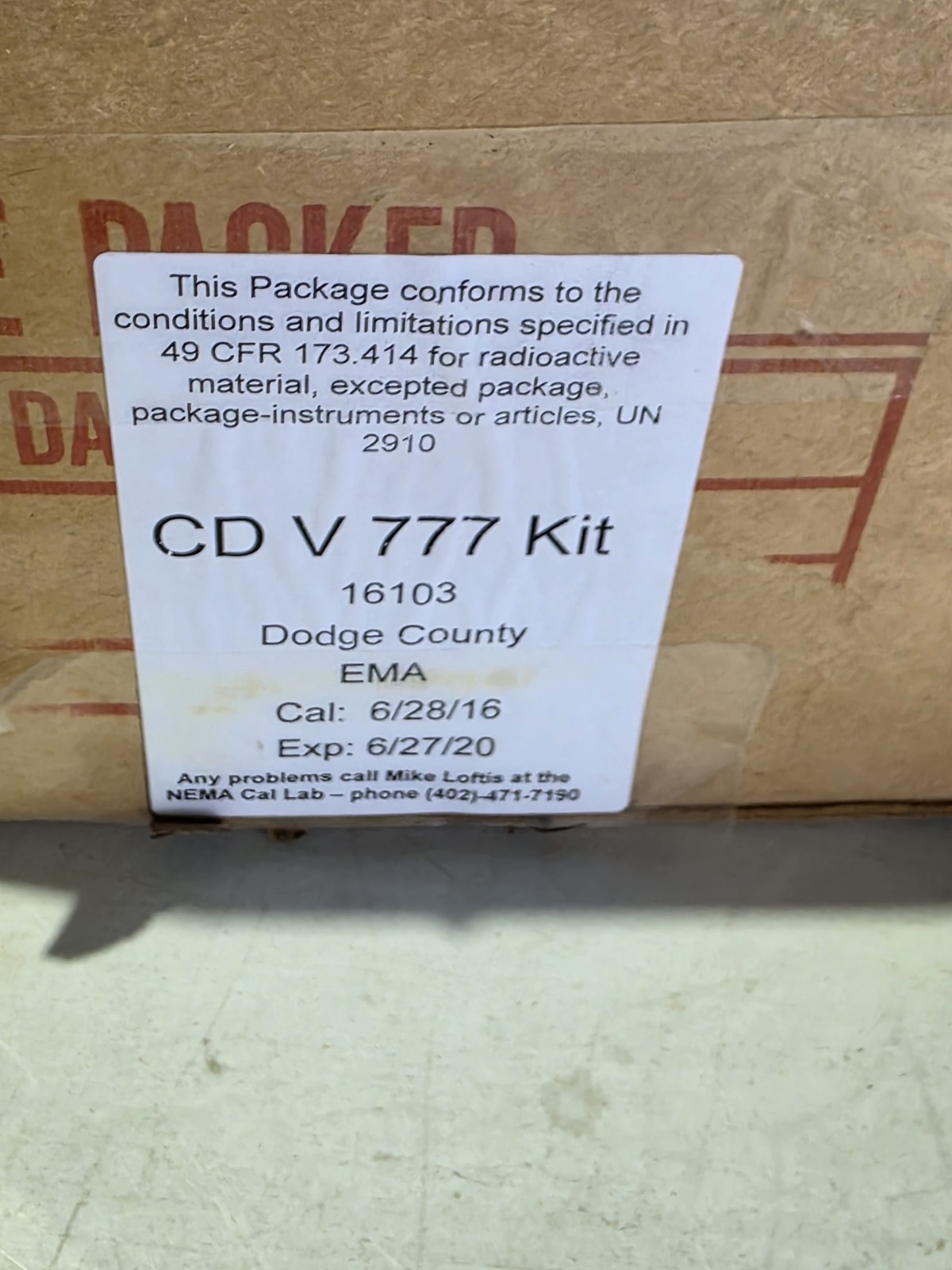 Monitor Geiger Counter Victoreen CD V-777 Radiation Detection Set Kit